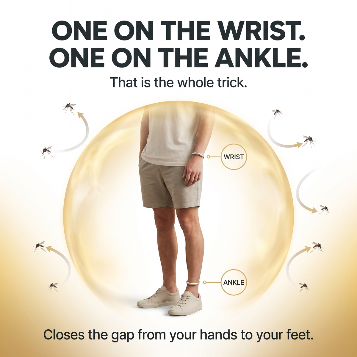 One on the wrist, one on the ankle closes the gap